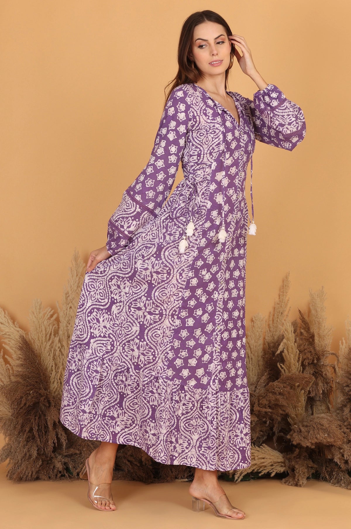 Flora Cinch Batik Dress