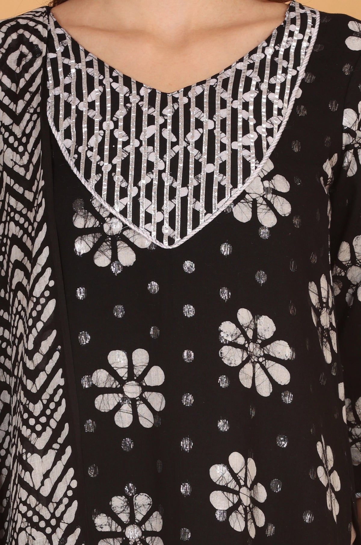 Batik Silver Moon Suit Set – styled look | handcrafted batik ethnic wear for women | Shades of You