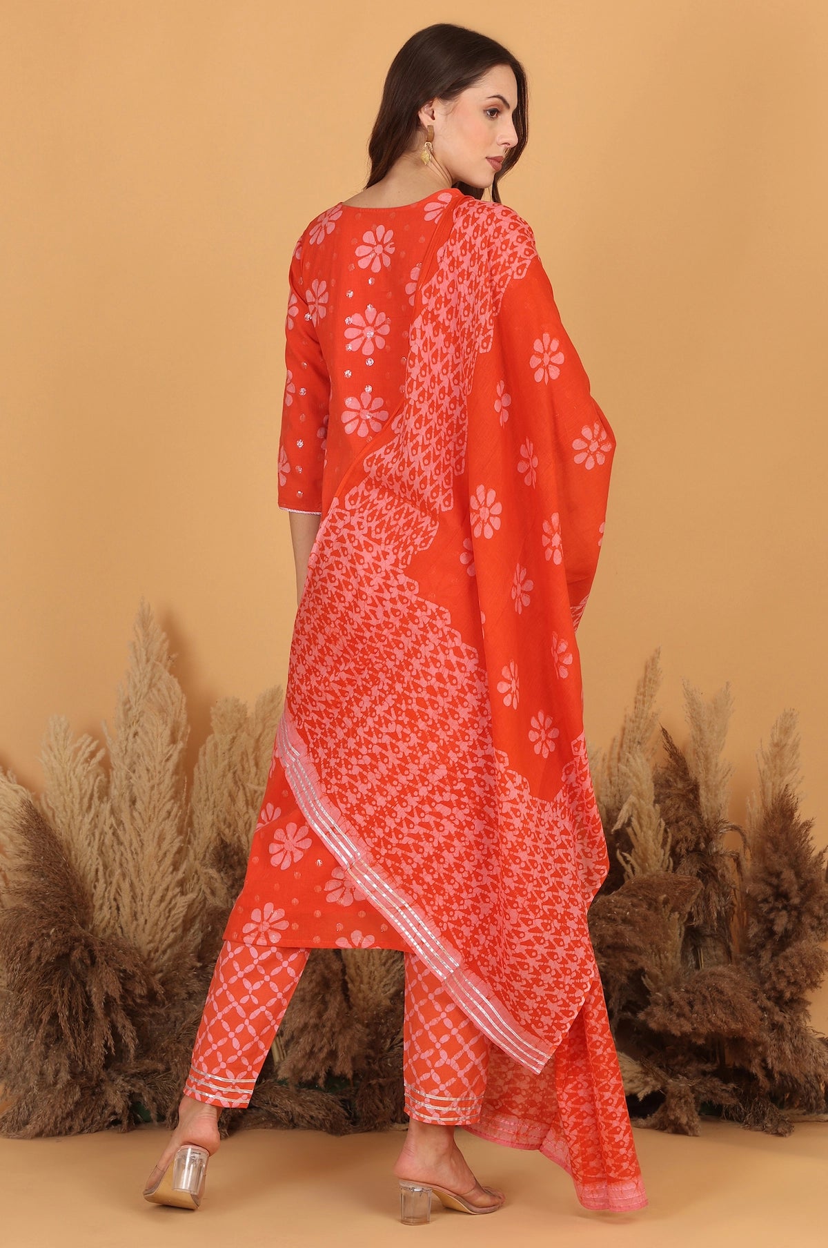 Batik Sunrise Suit Set – styled look | handcrafted batik ethnic wear for women | Shades of You