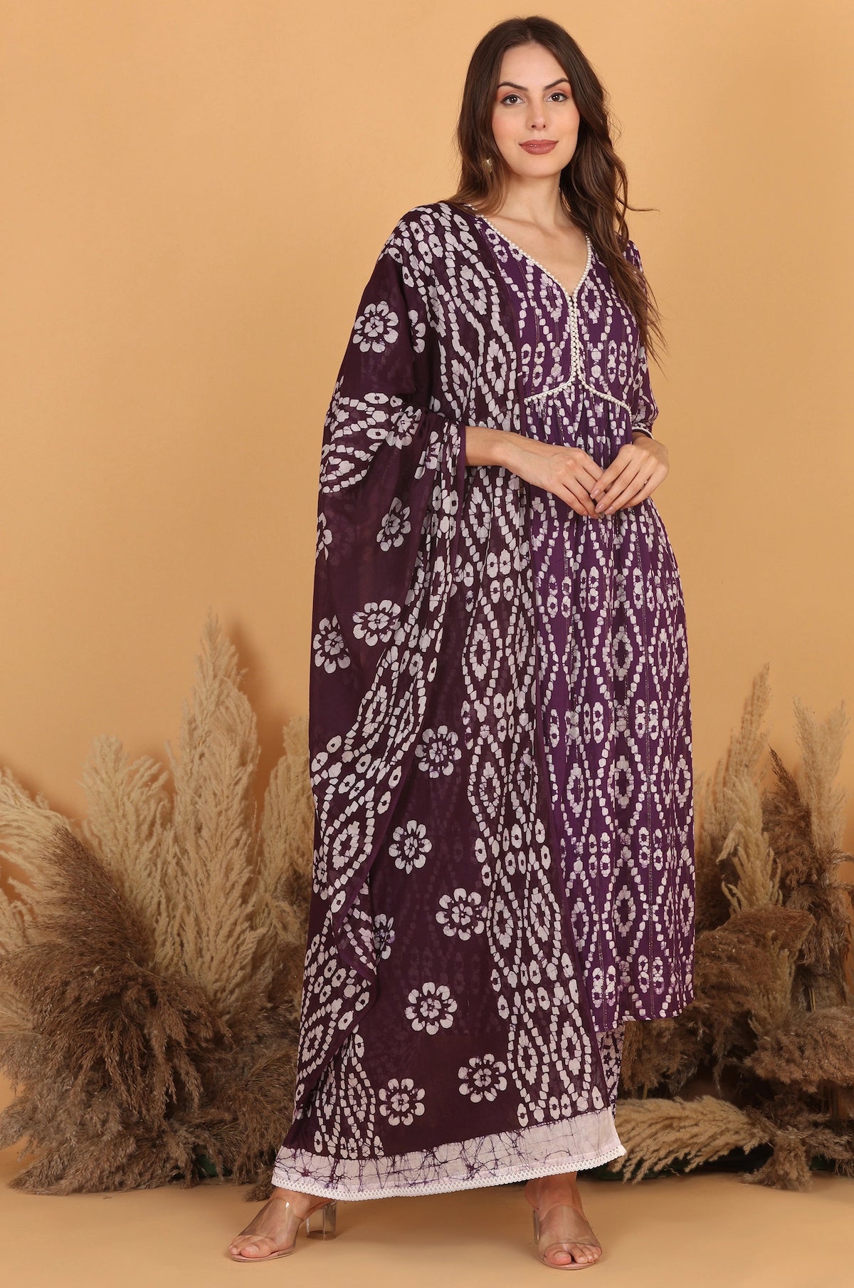 Batik in Alia’s Anarkali Suit - Purple