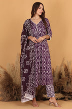 Batik in Alia’s Anarkali Suit - Purple