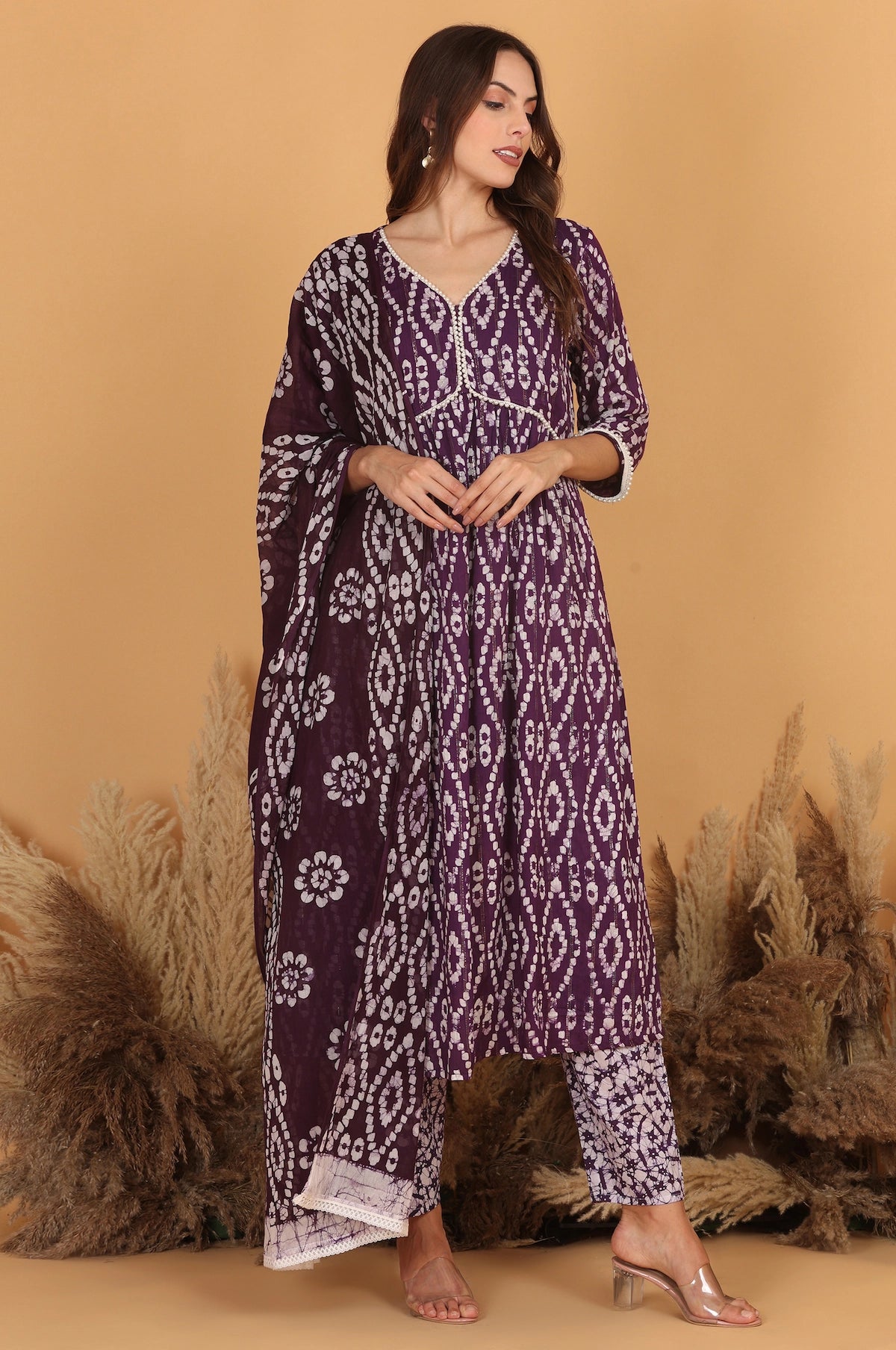 Batik in Alia’s Anarkali Suit - Purple