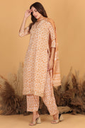 Batik Gota Lurex Suit Set - Sand