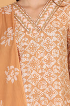 Batik Gota Lurex Suit Set - Sand