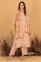 Batik Gota Lurex Suit Set - Sand