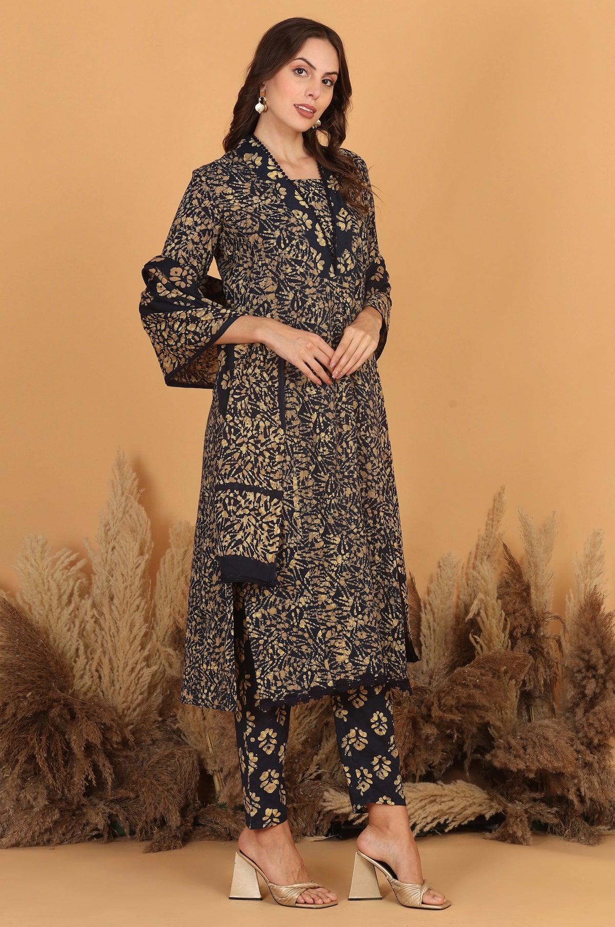 Batik Dobby Weave Suit Set