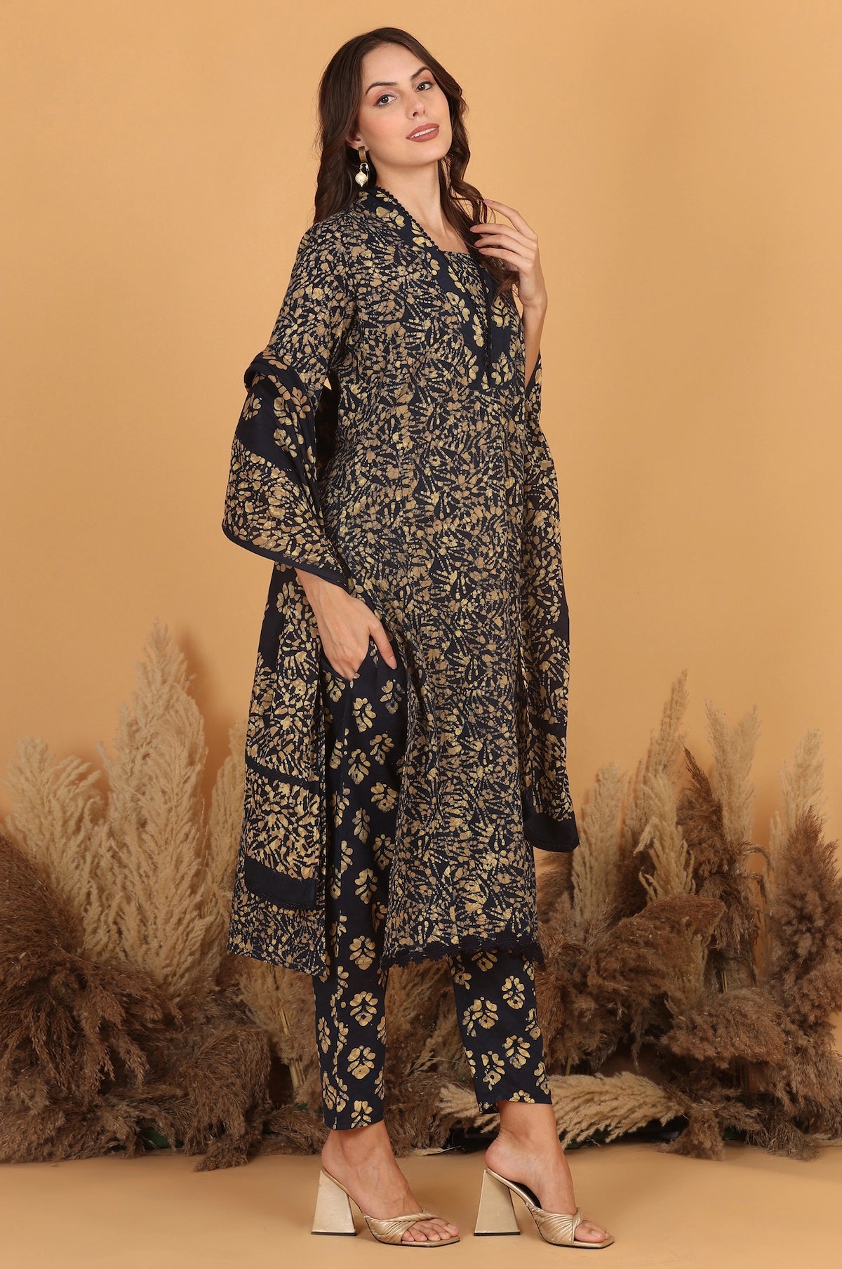 Batik Dobby Weave Suit Set
