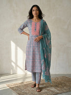 Pink Fern Batik Suit Set