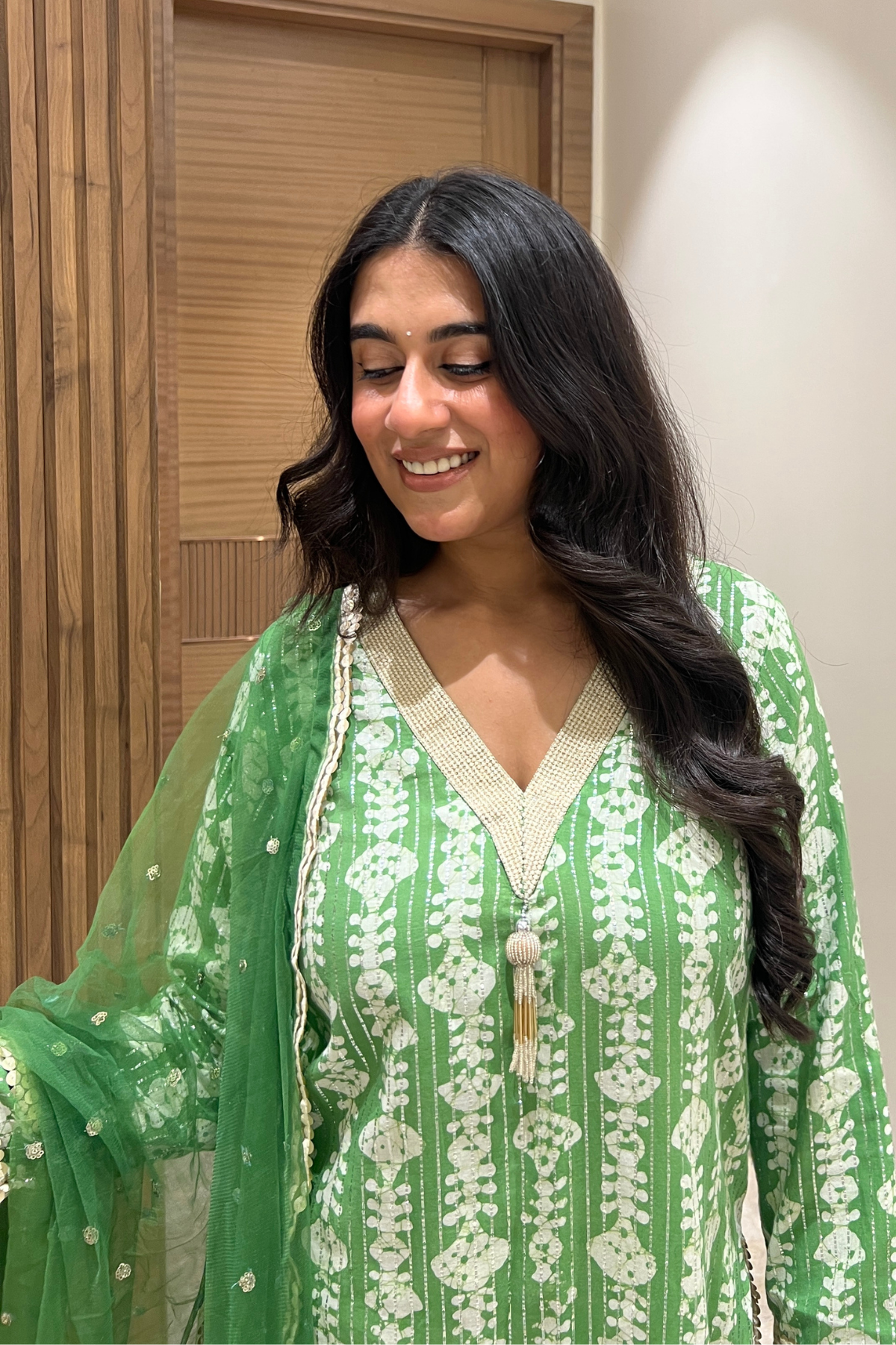 Mehrya Green Batik Set