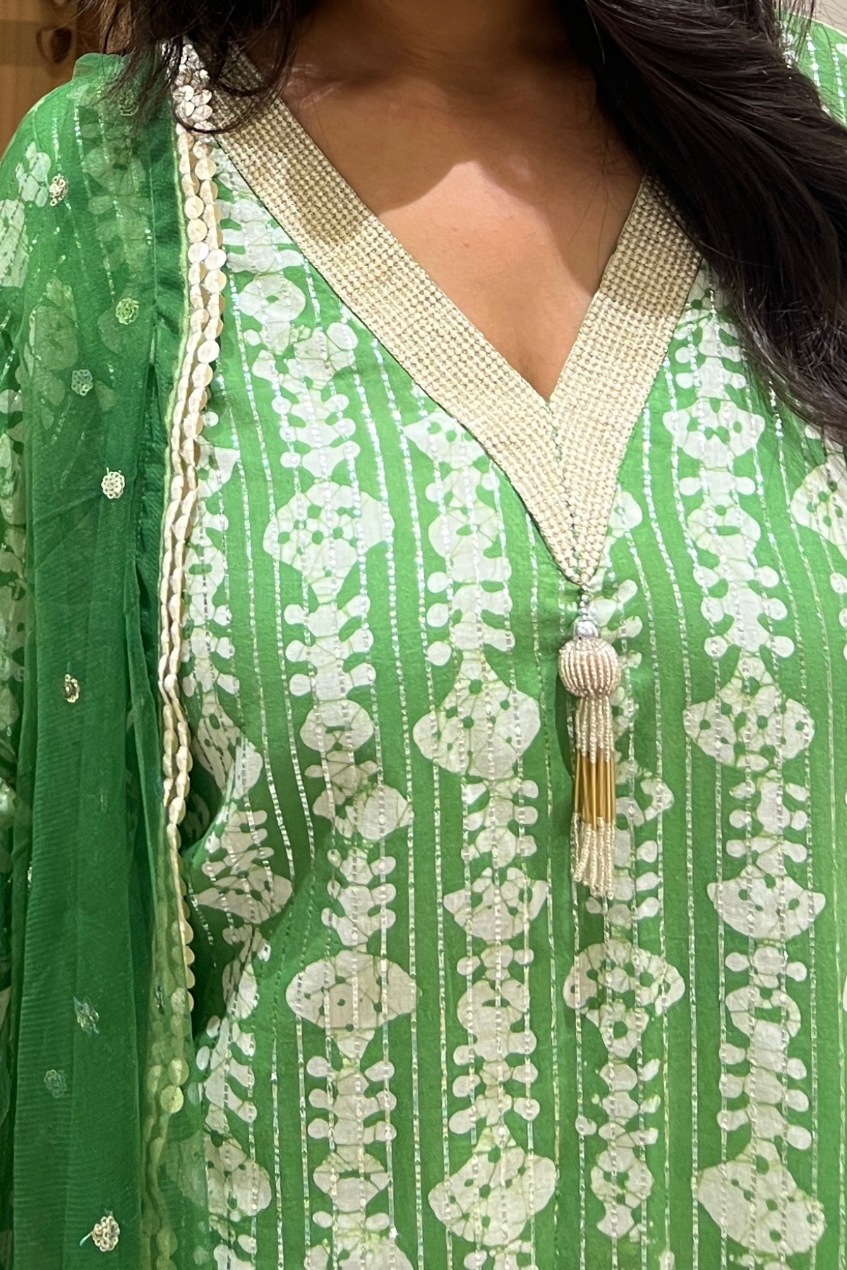 Mehrya Green Batik Set