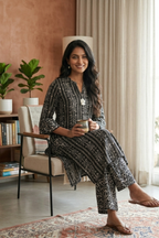 Batik Crazy In Love Suit Set - Black