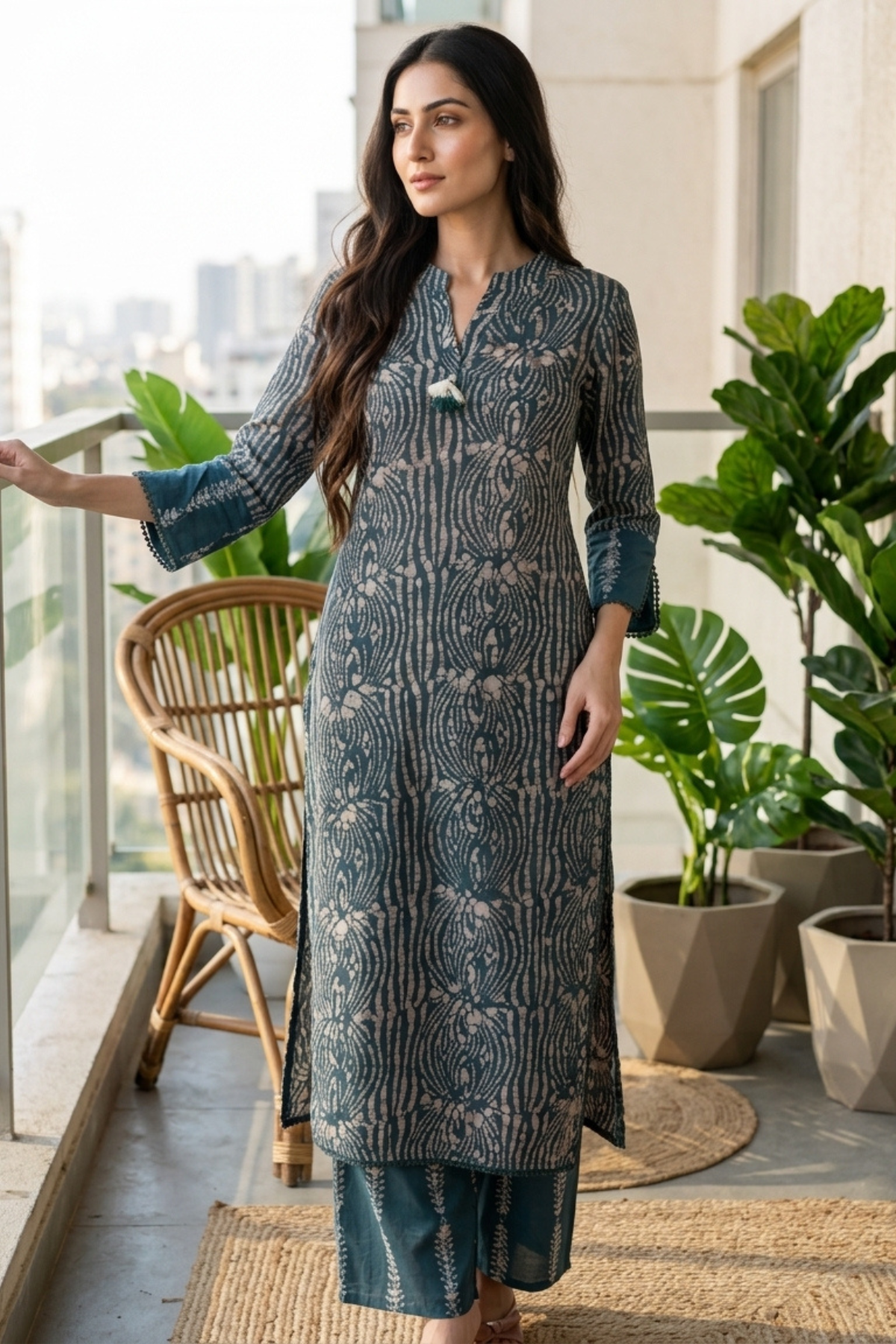 Batik Crazy In Love Suit Set - Rama Green