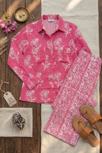 Peach Play Batik Shirt Co-ord