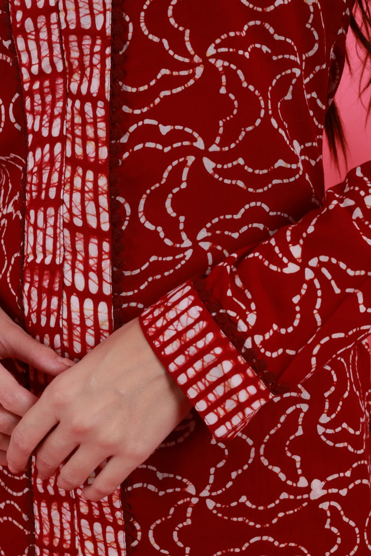 Maroon Modal Batik Co-ord – styled look | handcrafted batik ethnic wear for women | Shades of You