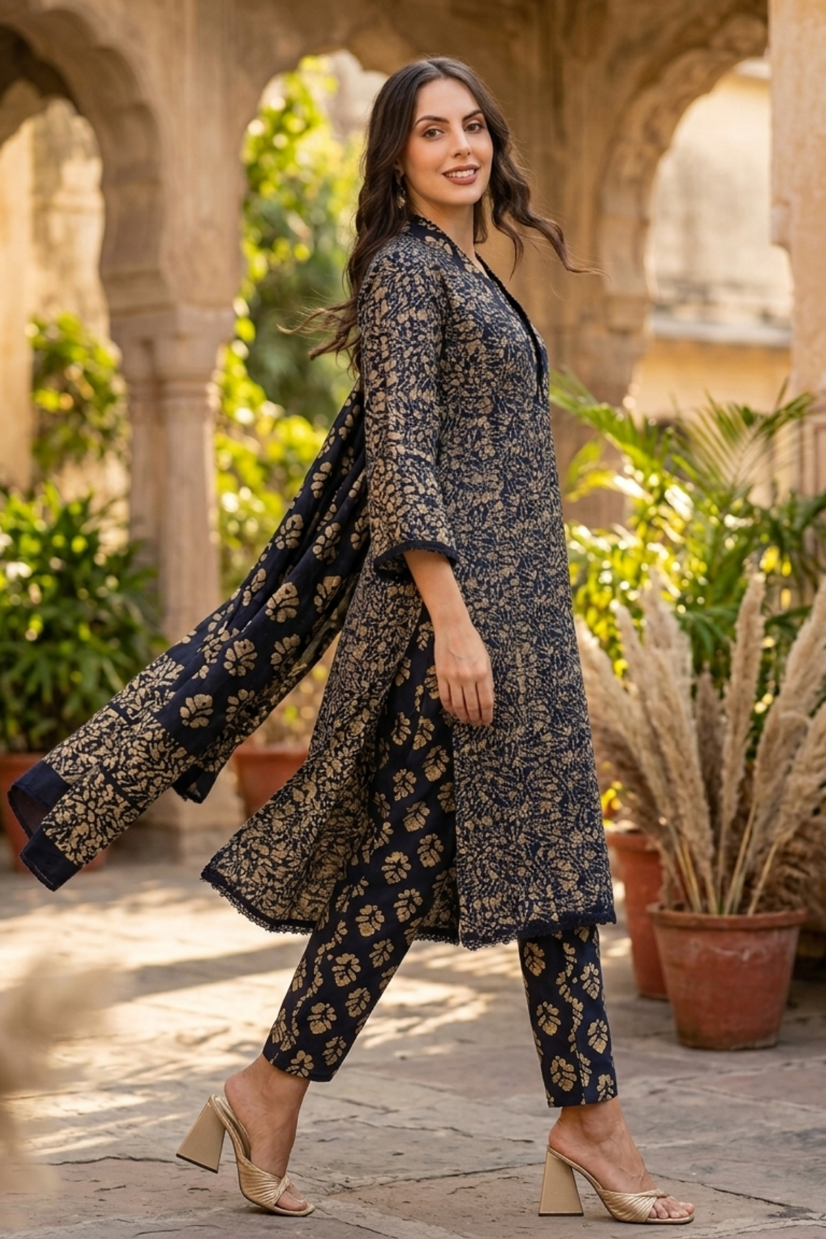 Batik Dobby Weave Suit Set