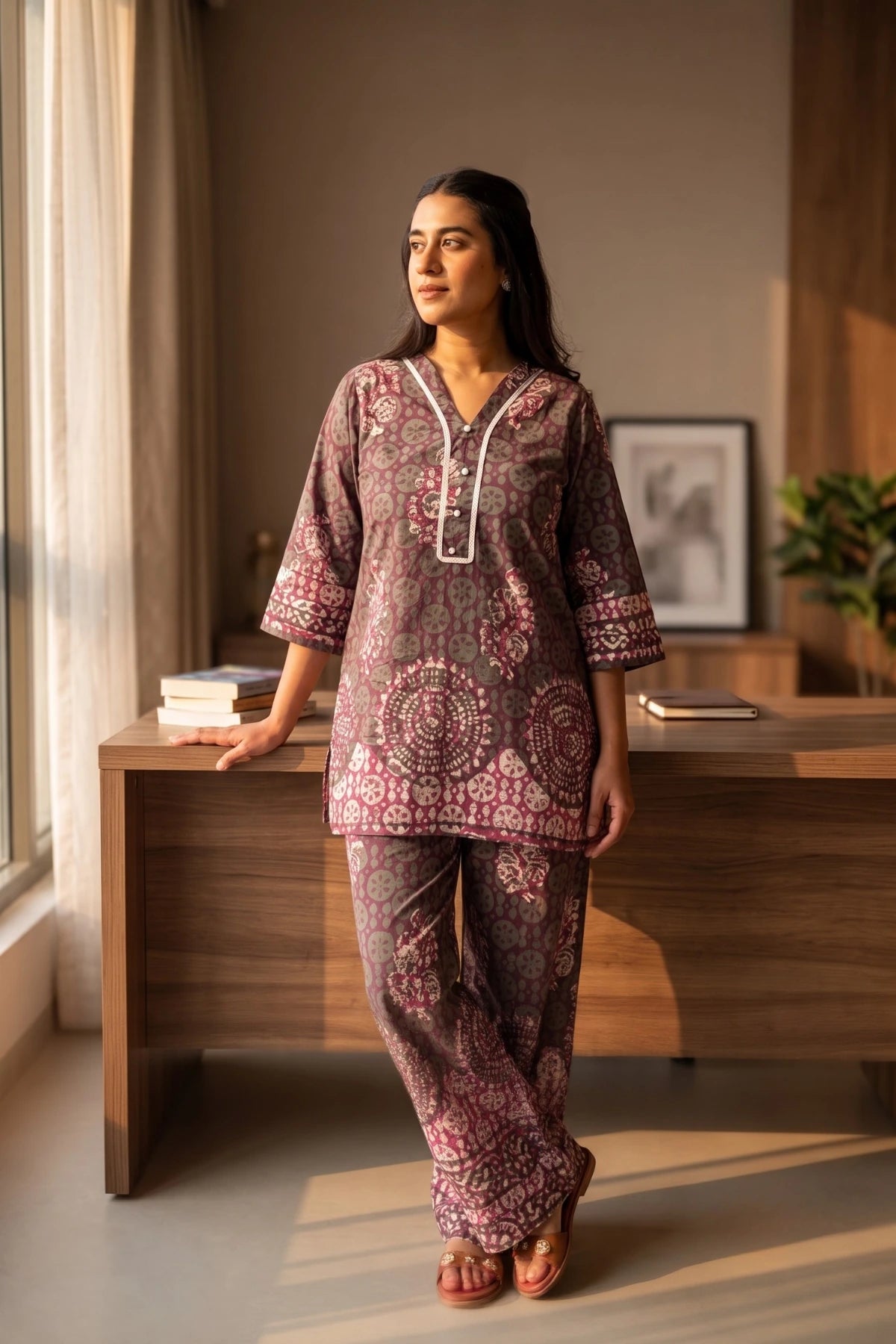 Batik Earth & Rose Co-Ord Set