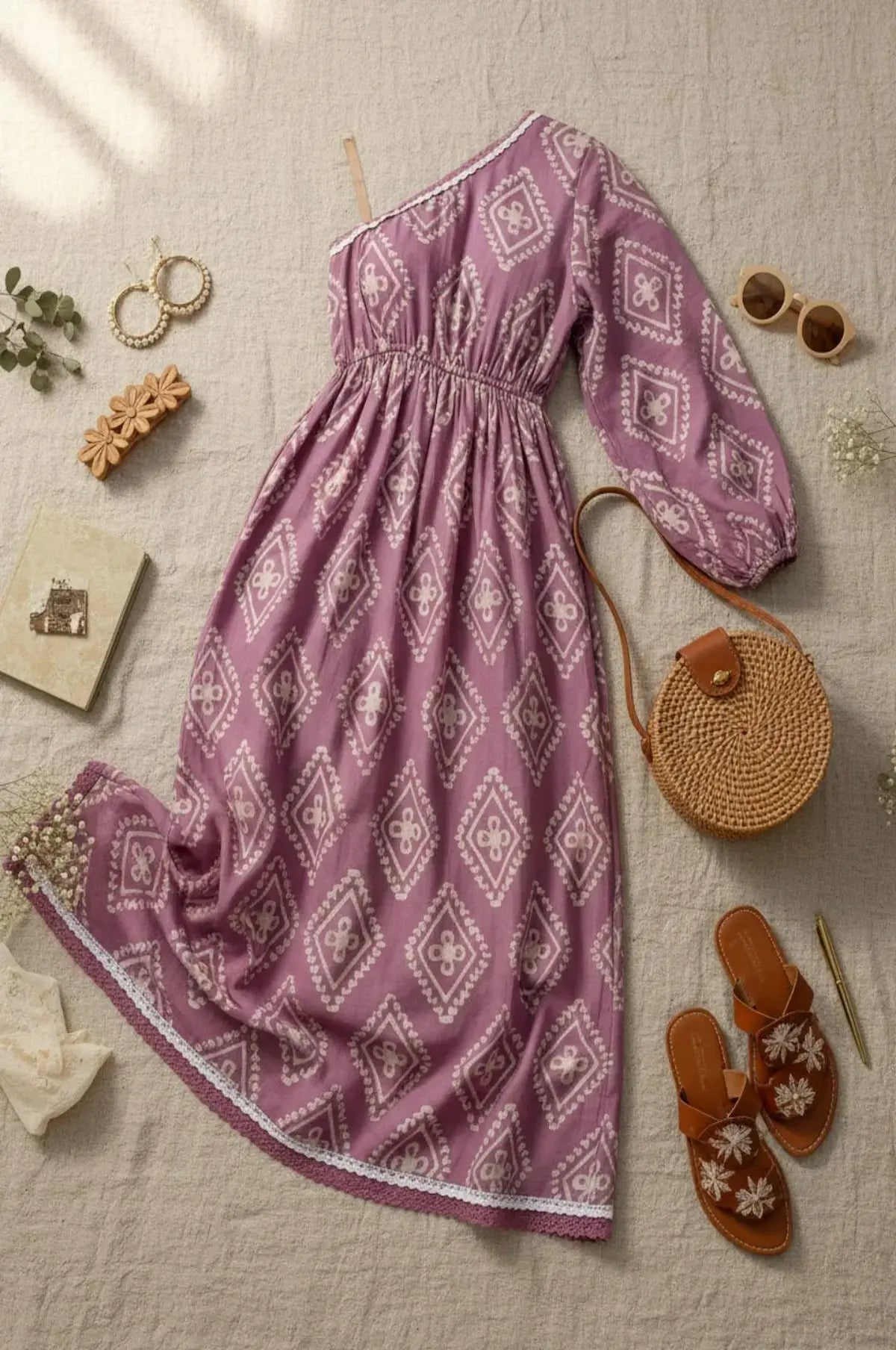 Lavender Moon One-Shoulder Maxi