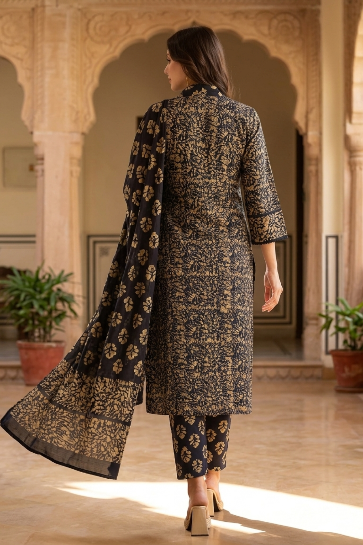 Batik Dobby Weave Suit Set