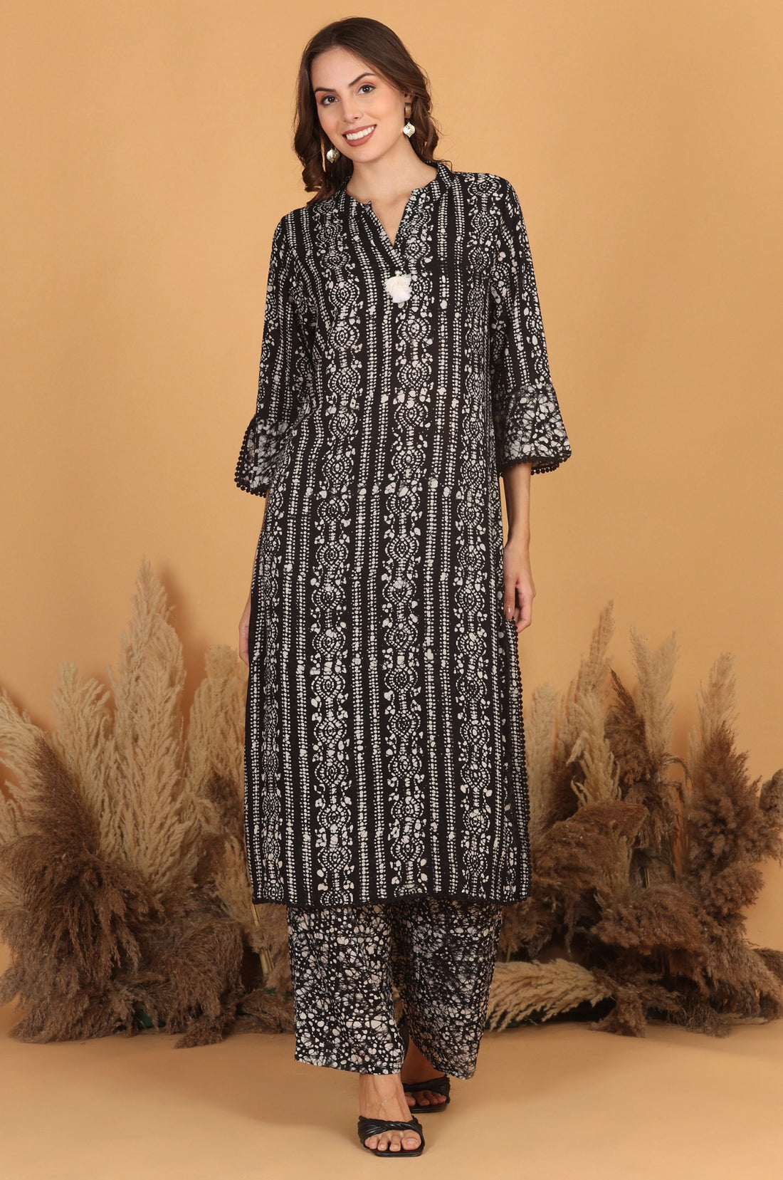 Batik Crazy In Love Suit Set - Black