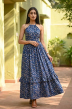 Ocean Muse Batik Halter Maxi