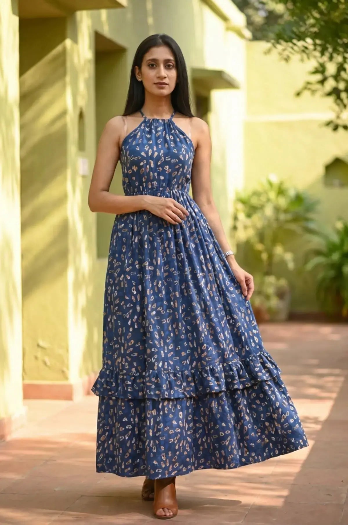 Ocean Muse Batik Halter Maxi