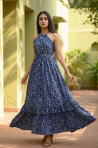 Ocean Muse Batik Halter Maxi