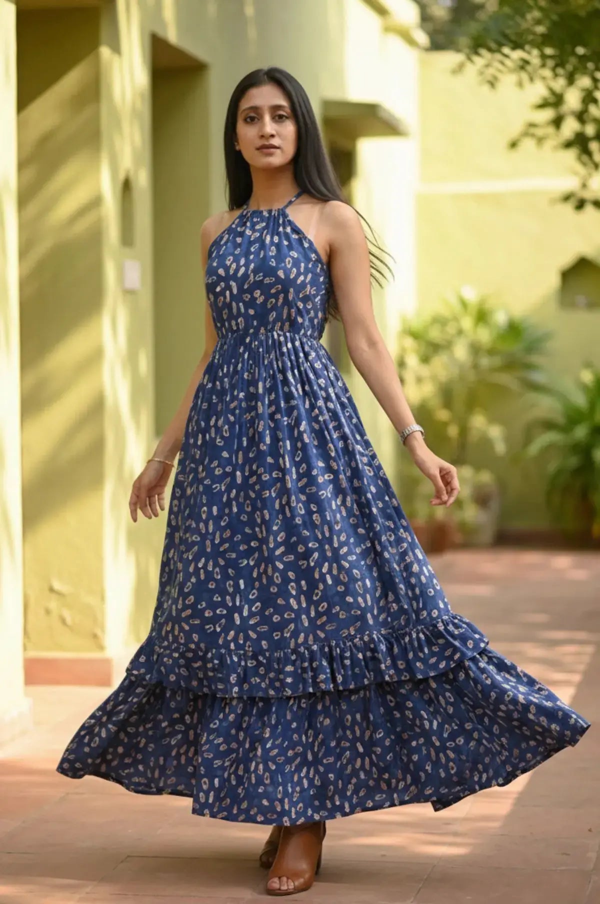 Ocean Muse Batik Halter Maxi