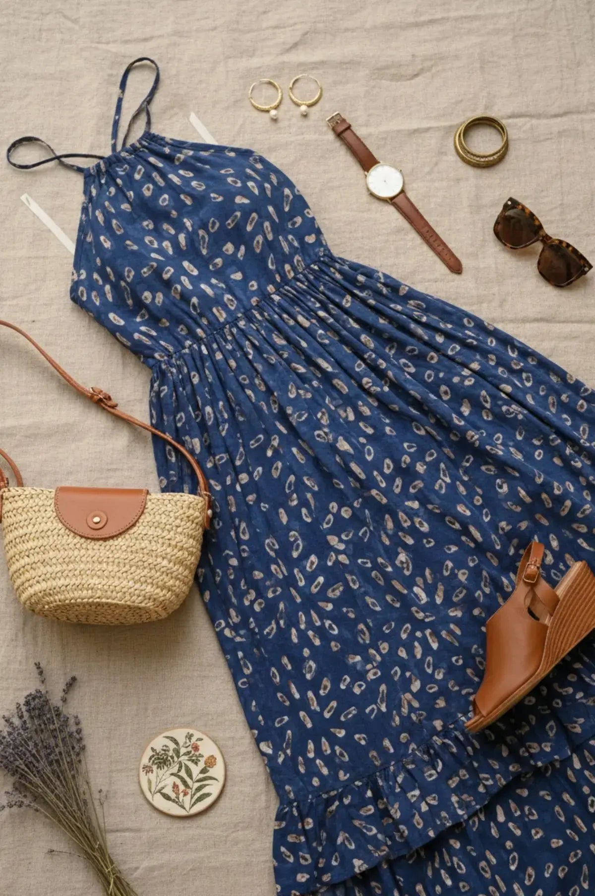 Ocean Muse Batik Halter Maxi