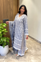 Silver Ash Batik Suit Set
