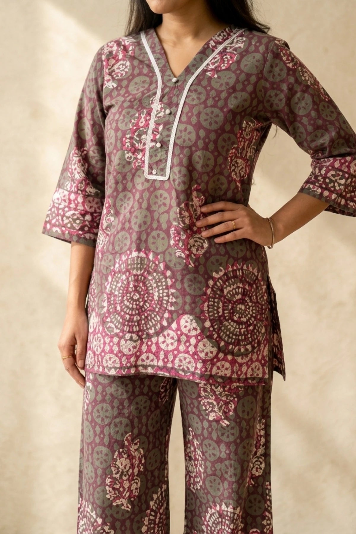 Batik Earth & Rose Co-Ord Set