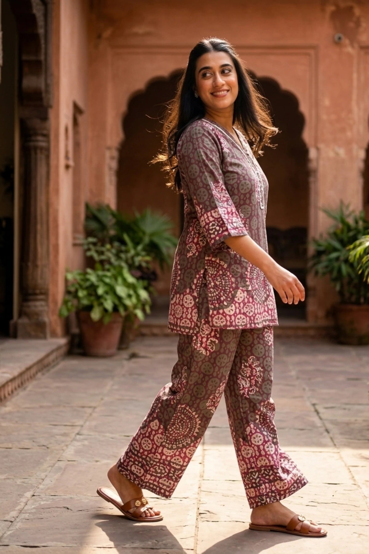 Batik Earth & Rose Co-Ord Set