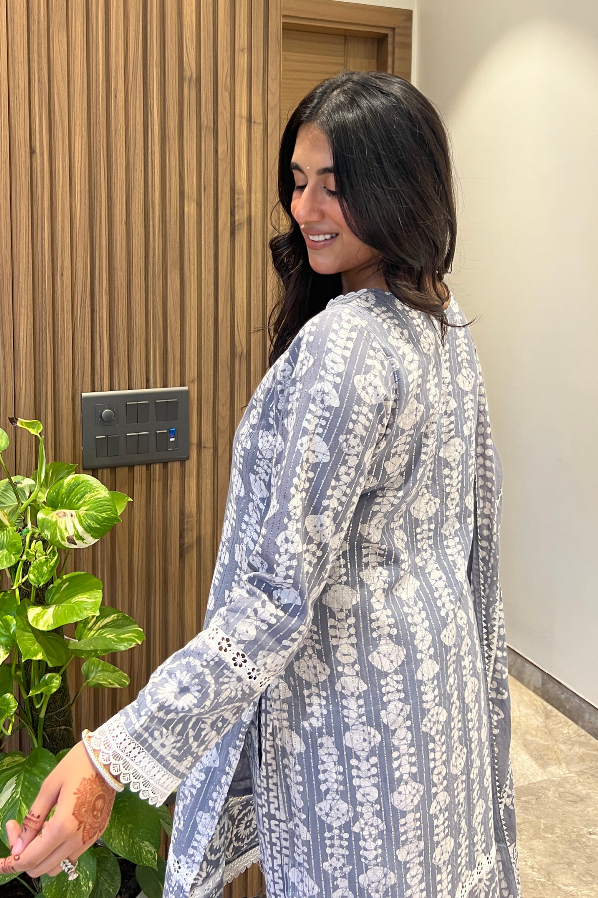 Silver Ash Batik Suit Set