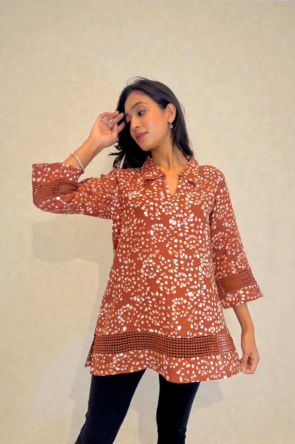 Batik Artisnal Lace Tunic