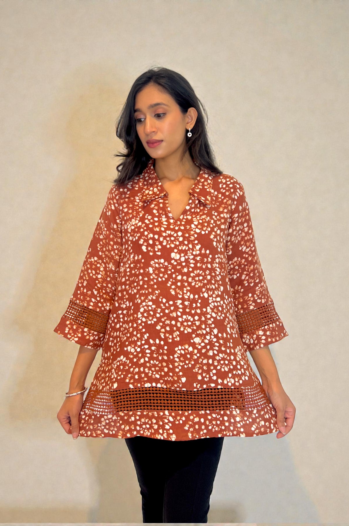 Batik Artisnal Lace Tunic