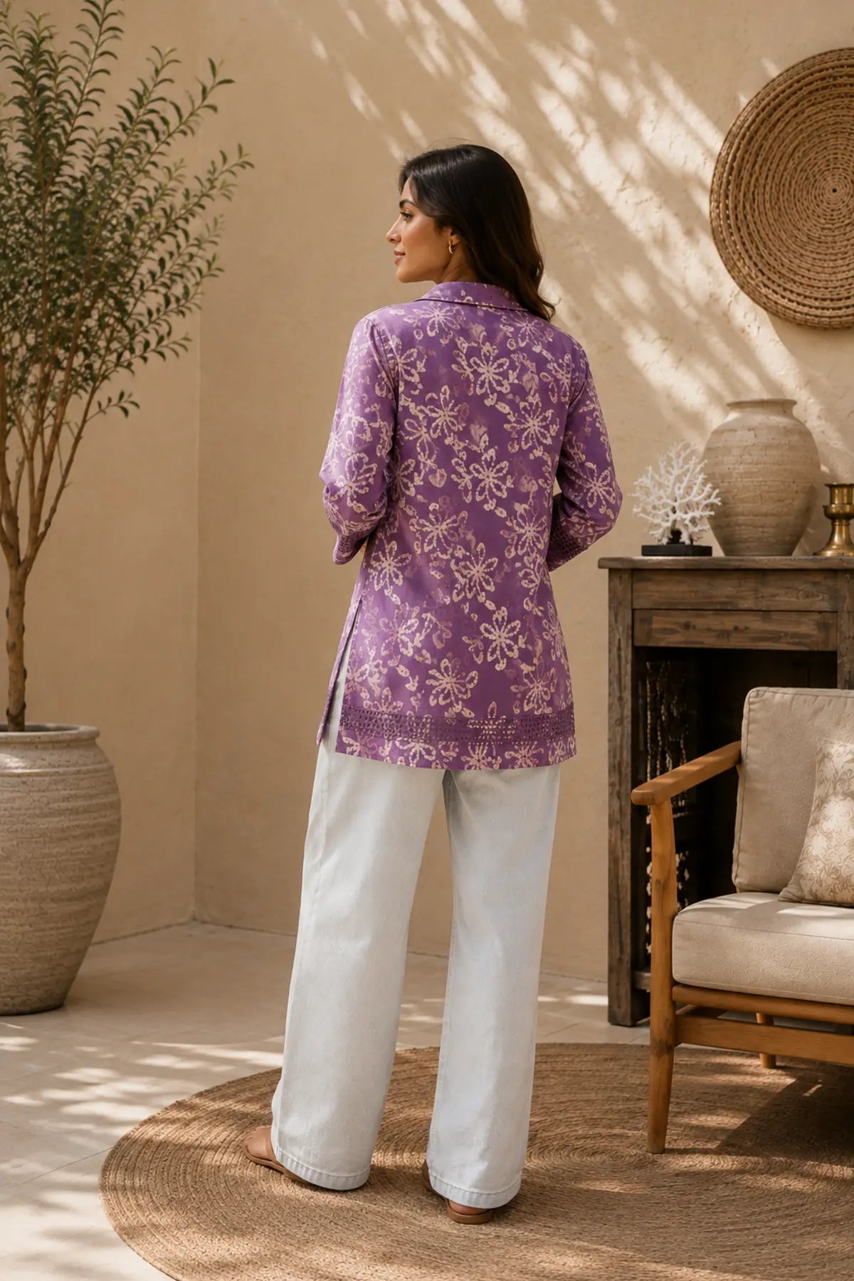 Lavender Mist Cotton Tunic