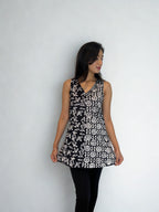 Batik Handprinted Top in Black