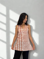 Batik Handprinted Top in Pink