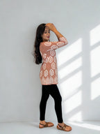Batik Handprinted Tunic in Beige