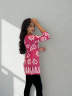 Batik Handprinted Tunic in Pink