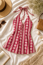 Berry Bloom Halter Top