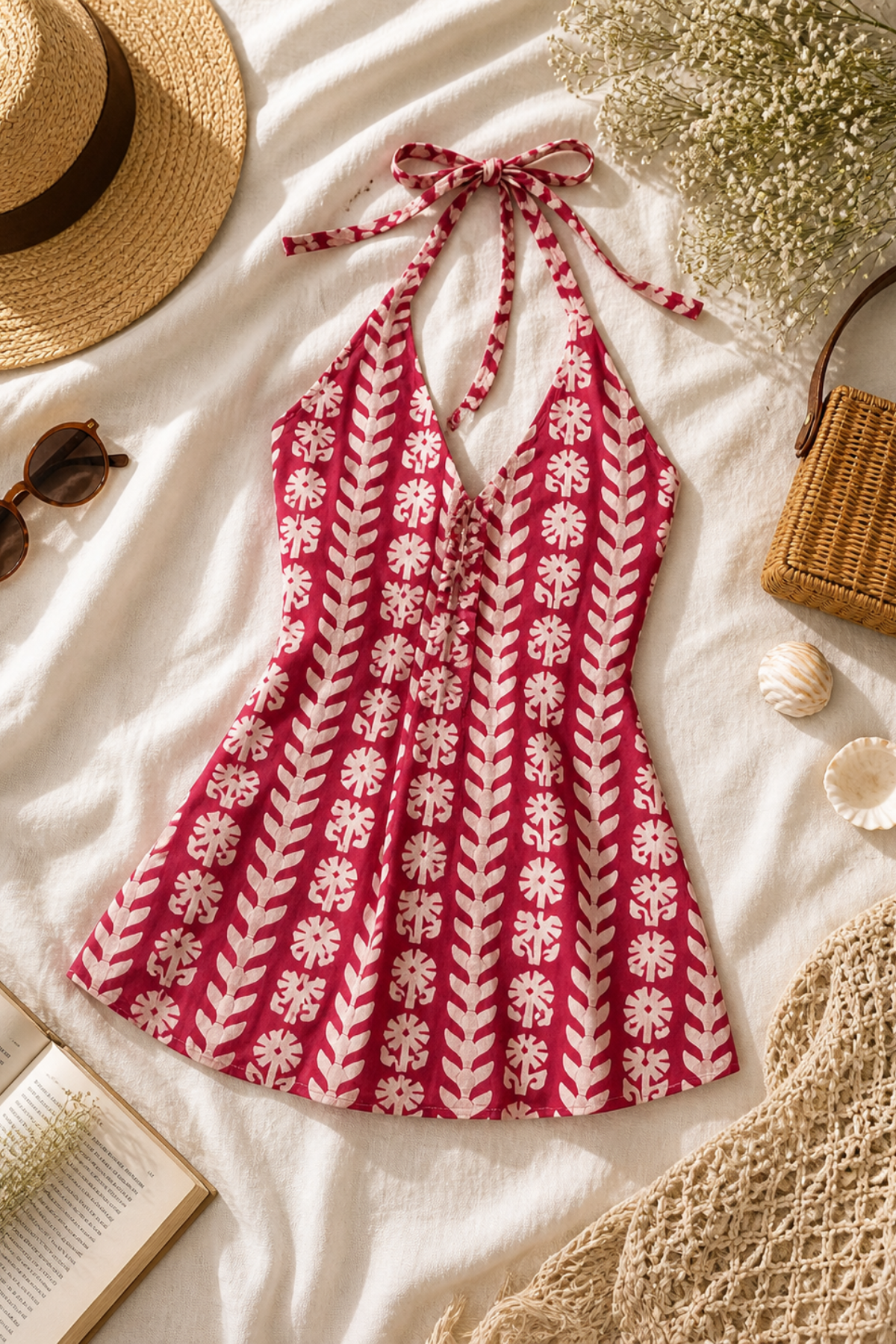 Berry Bloom Halter Top
