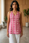 Berry Bloom Halter Top