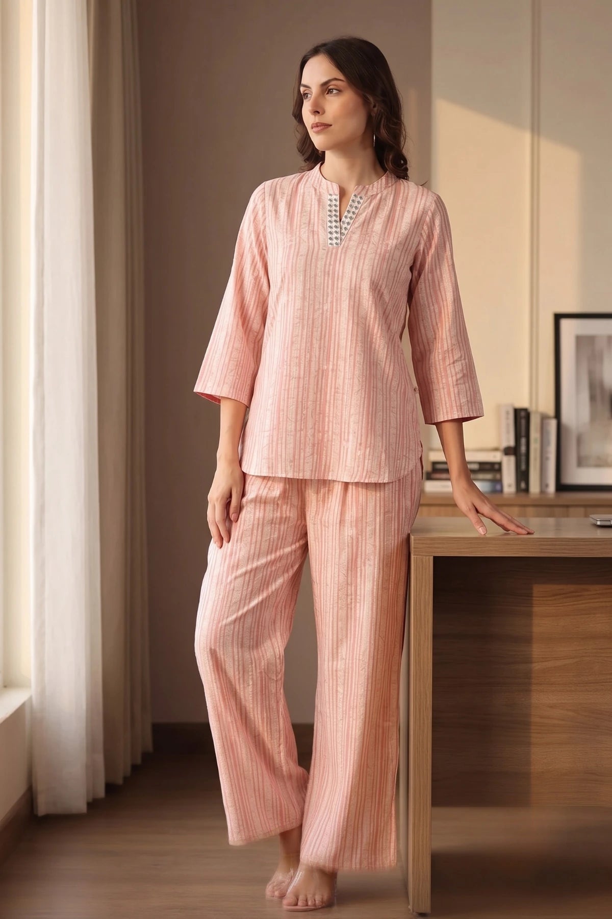 Batik Silver Stripe Co-Ord Set