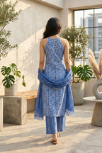 Batik Noodle Strap Sky Suit Set