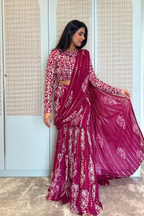 Kira Batik Drape Saree Set