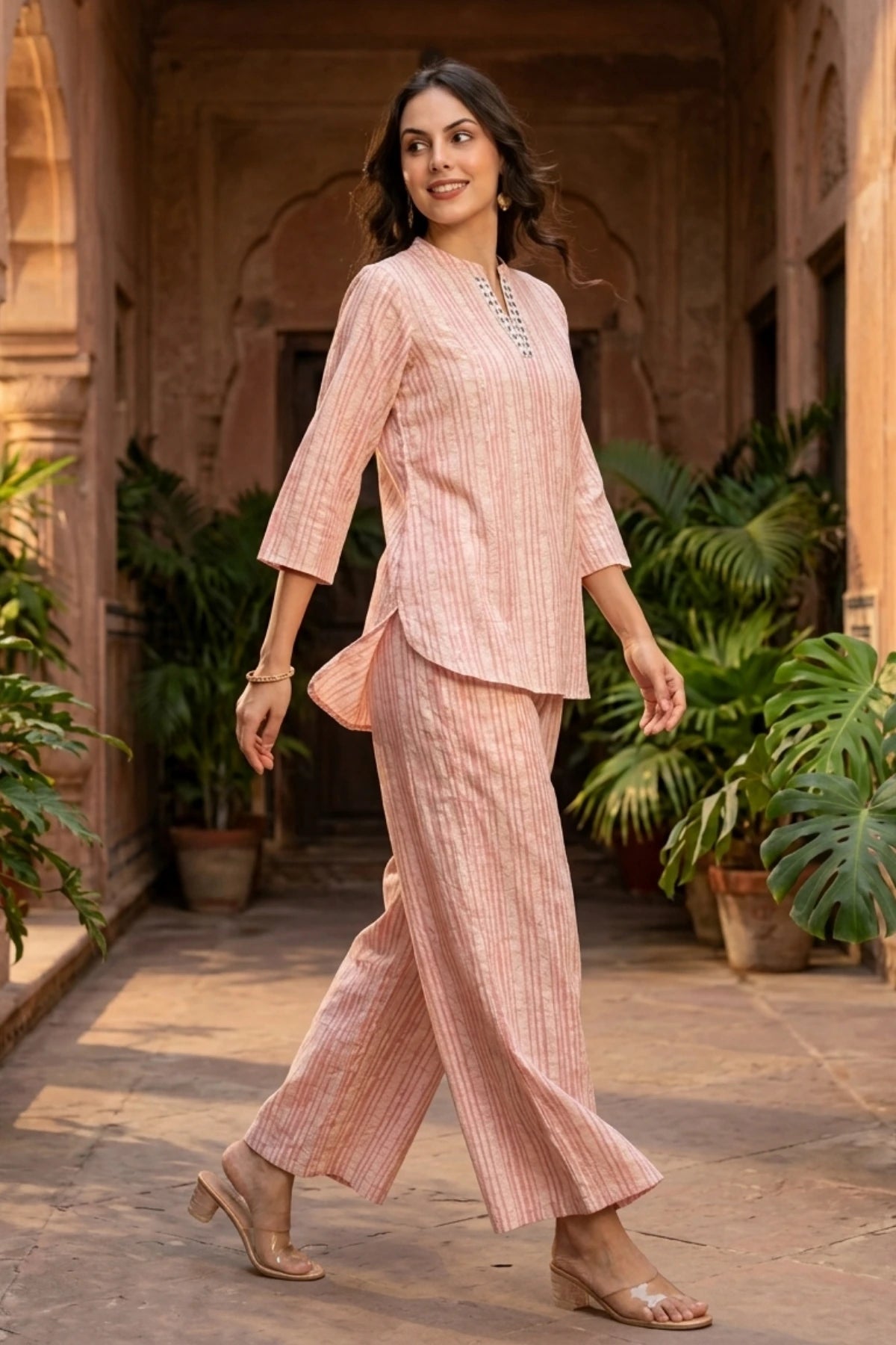 Batik Silver Stripe Co-Ord Set
