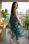 Batik Grey Aasman Suit Set