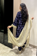Midnight Batik Mirror Work Suit Set