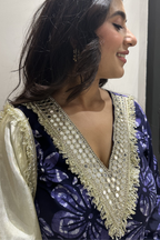 Midnight Batik Mirror Work Suit Set
