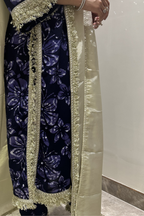 Midnight Batik Mirror Work Suit Set